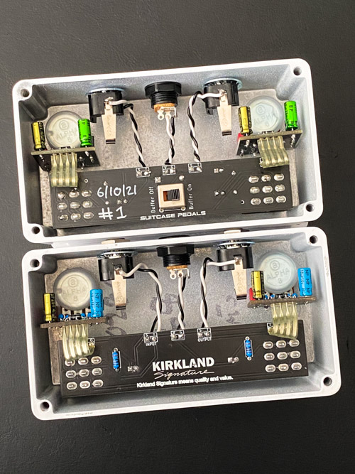 Compared internals of the V1 and V2 pedals