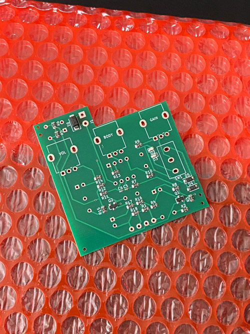 PCB as they arrived from manufacturing