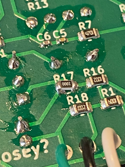 Replaced R17 with 100R resistor