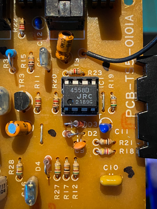 New IC socket and repaired clipping diode