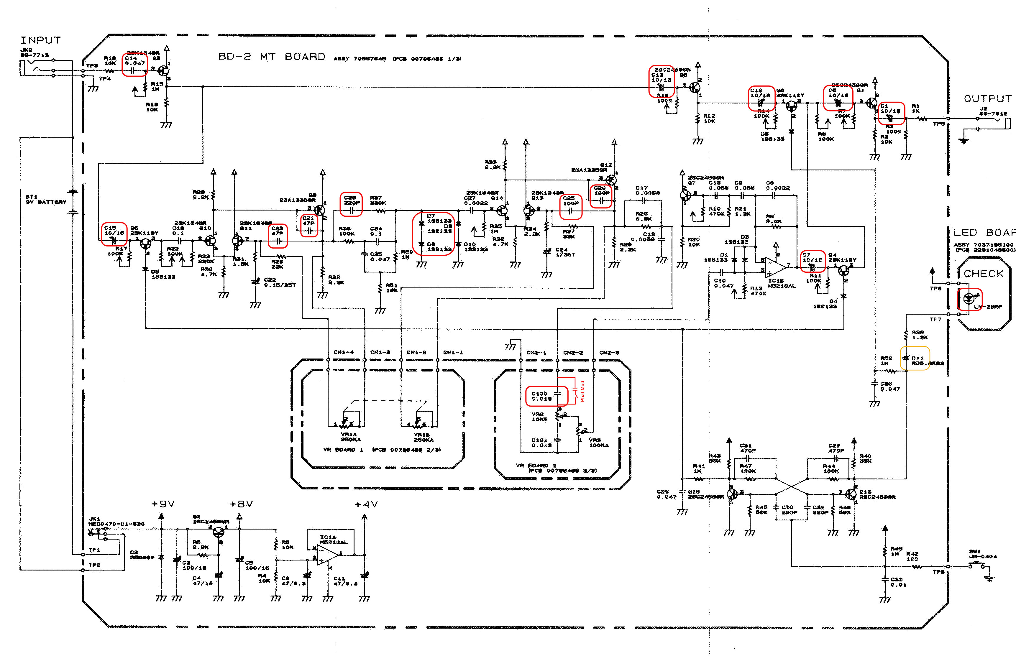 BOSS Blues Driver BD-2 モディファイ品