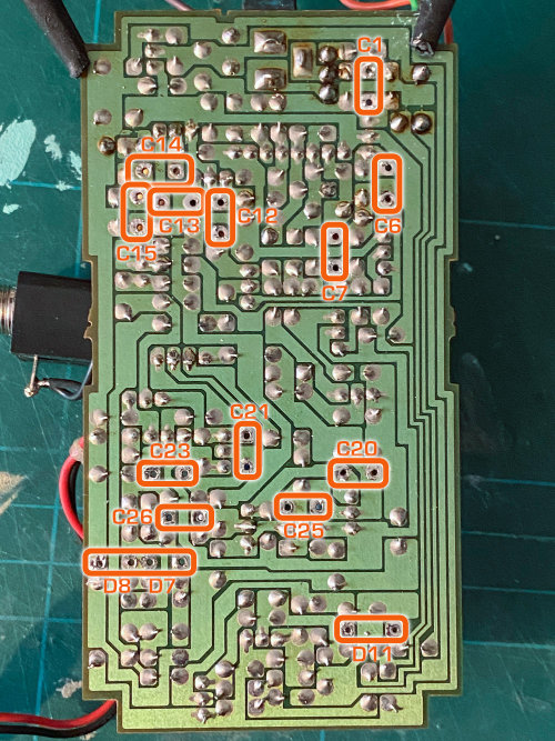 Component pad locations