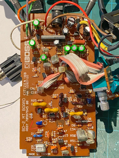 Modded BD-2 pcb with updated parts
